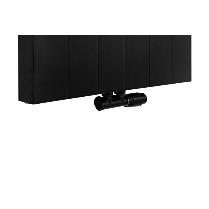 Grzejnik dekoracyjny Space SPL10 1600x600 czarny z zaworem Multiflow