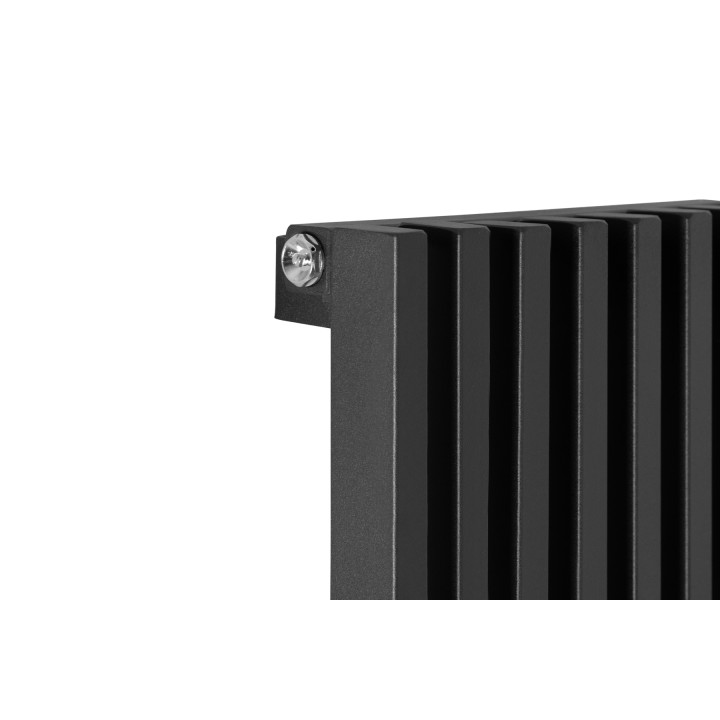 Grzejnik dekoracyjny Diva 1800x300 czarny z zaworem Multiflow