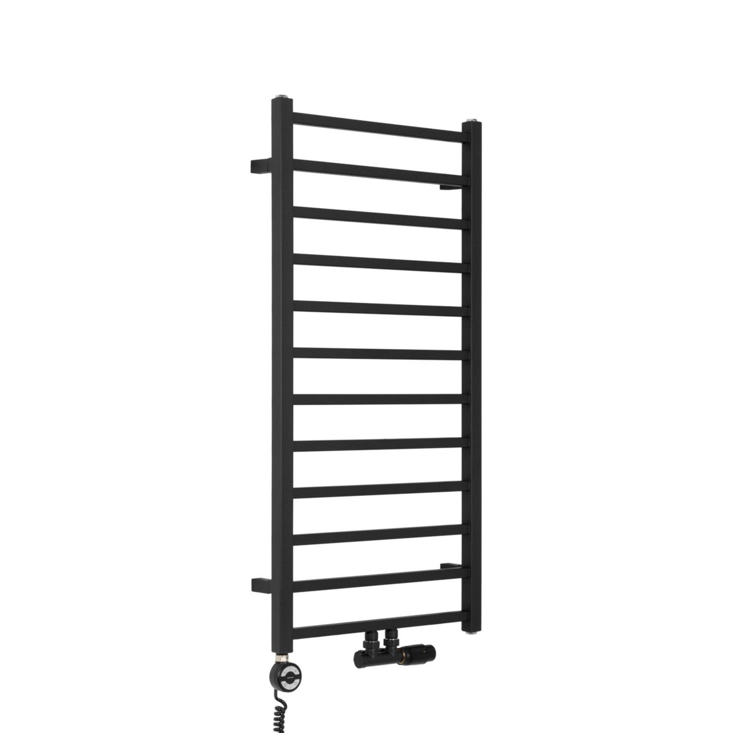 Grzejnik łazienkowy wodno-elektryczny Jet 1005x500 D50 czarny mat