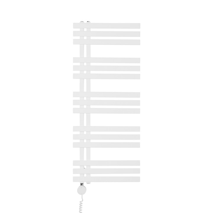 Grzejnik łazienkowy elektryczny Elche 1200x500 biały 400W prawy