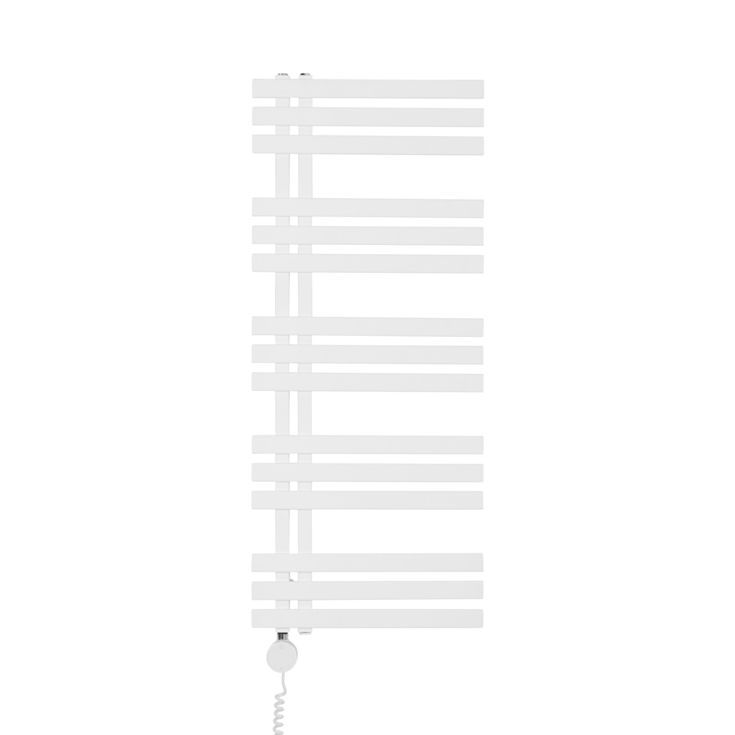 Grzejnik łazienkowy elektryczny Elche 1200x500 biały 400W prawy
