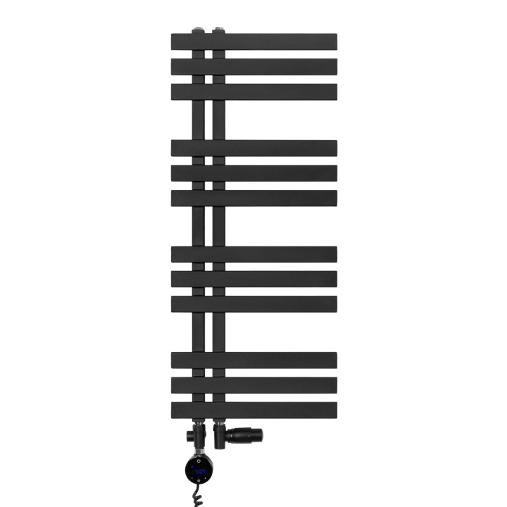 Grzejnik łazienkowy Elche EL-945x400-D50L/P-BM czarny mat