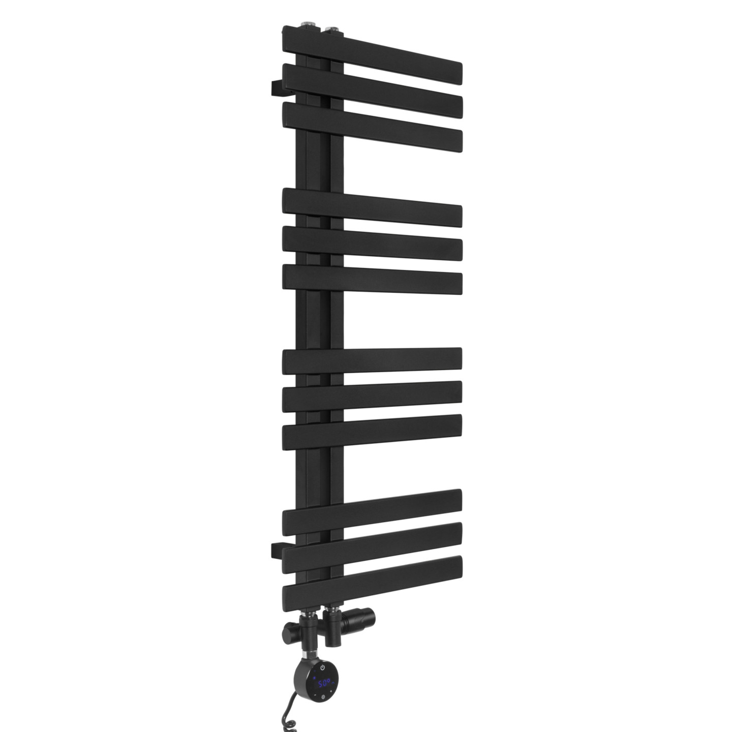 Grzejnik łazienkowy Elche EL-945x400-D50L/P-BM czarny mat