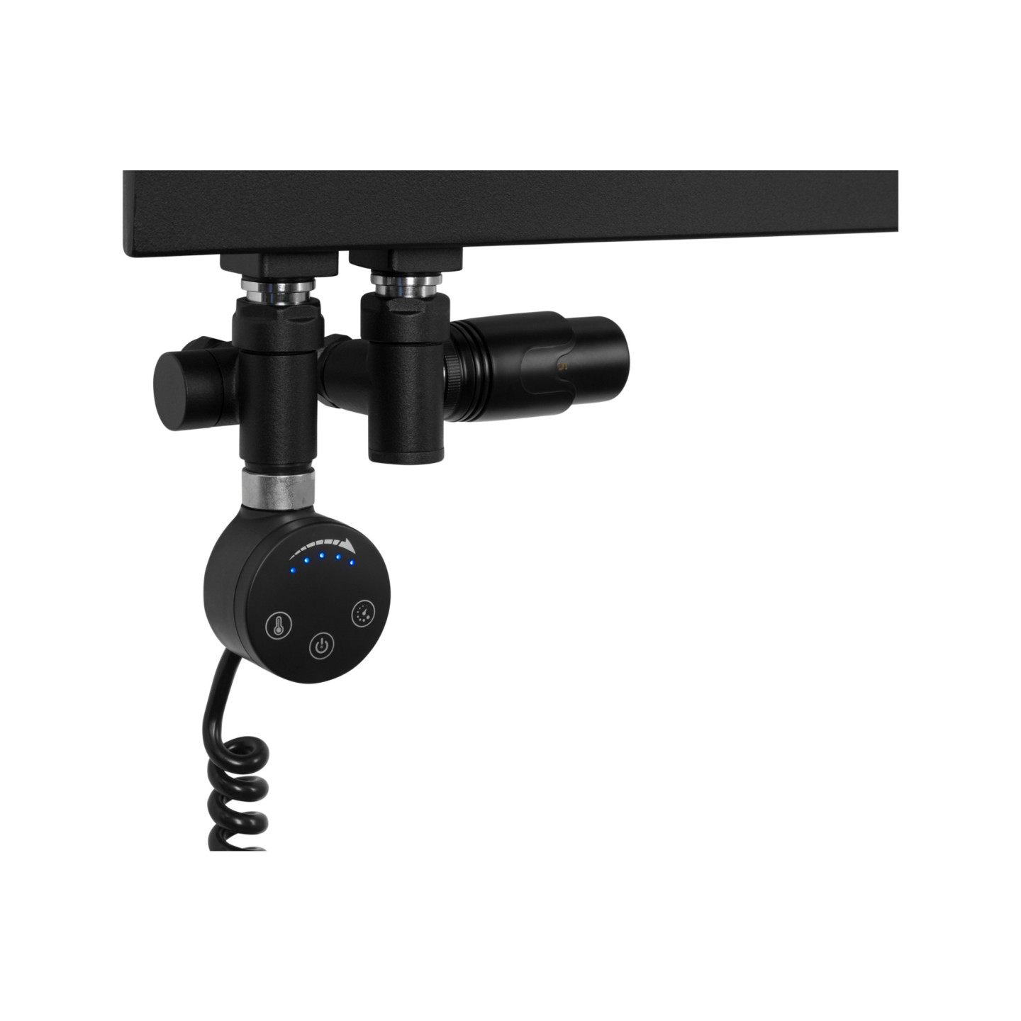 Grzejnik łazienkowy Elche EL-945x400-D50L/P-BM czarny mat