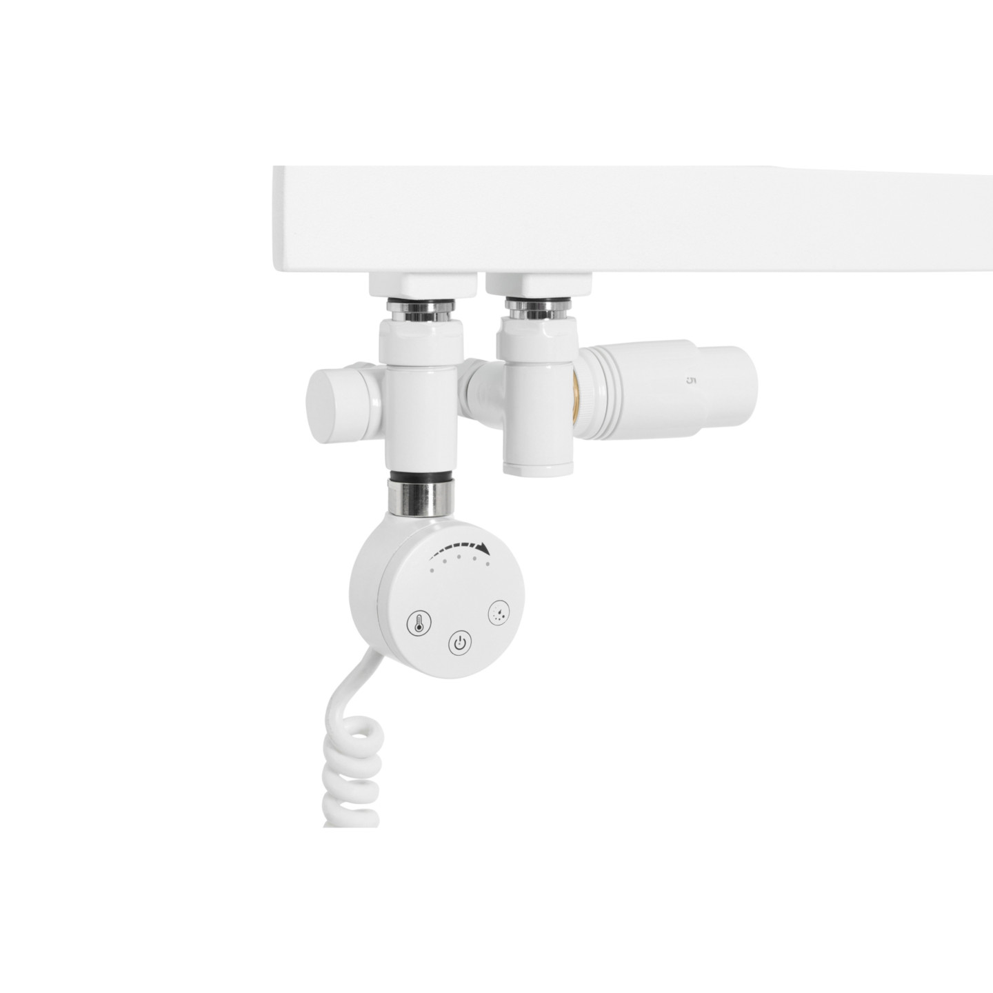 Grzejnik łazienkowy Elche EL-945x400-D50L/P-WM biały mat