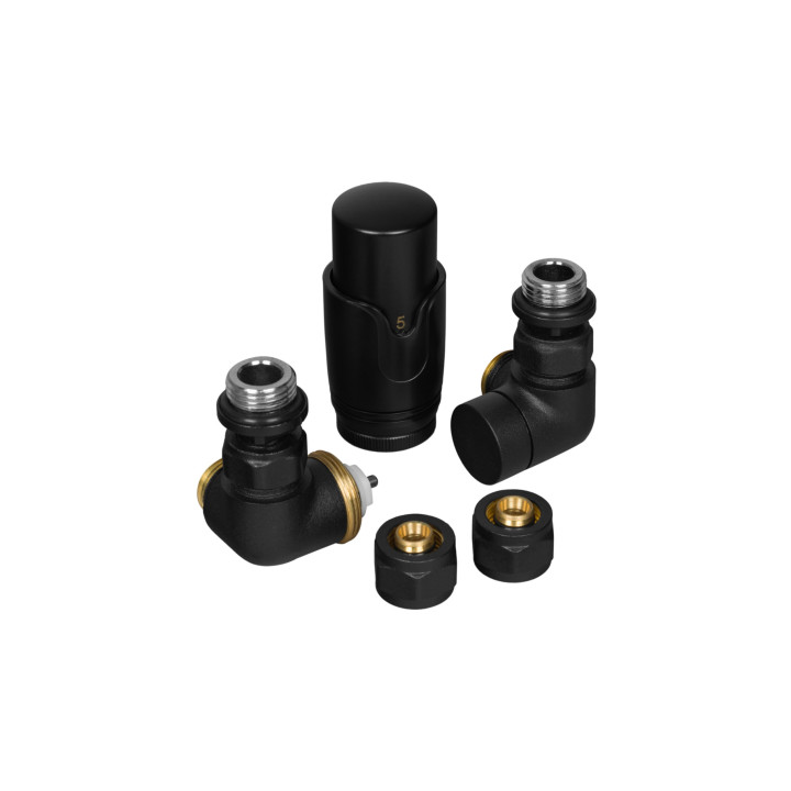 Zestaw termostatyczny Tri Axial Valve 3D TAV-B-L czarny lewy