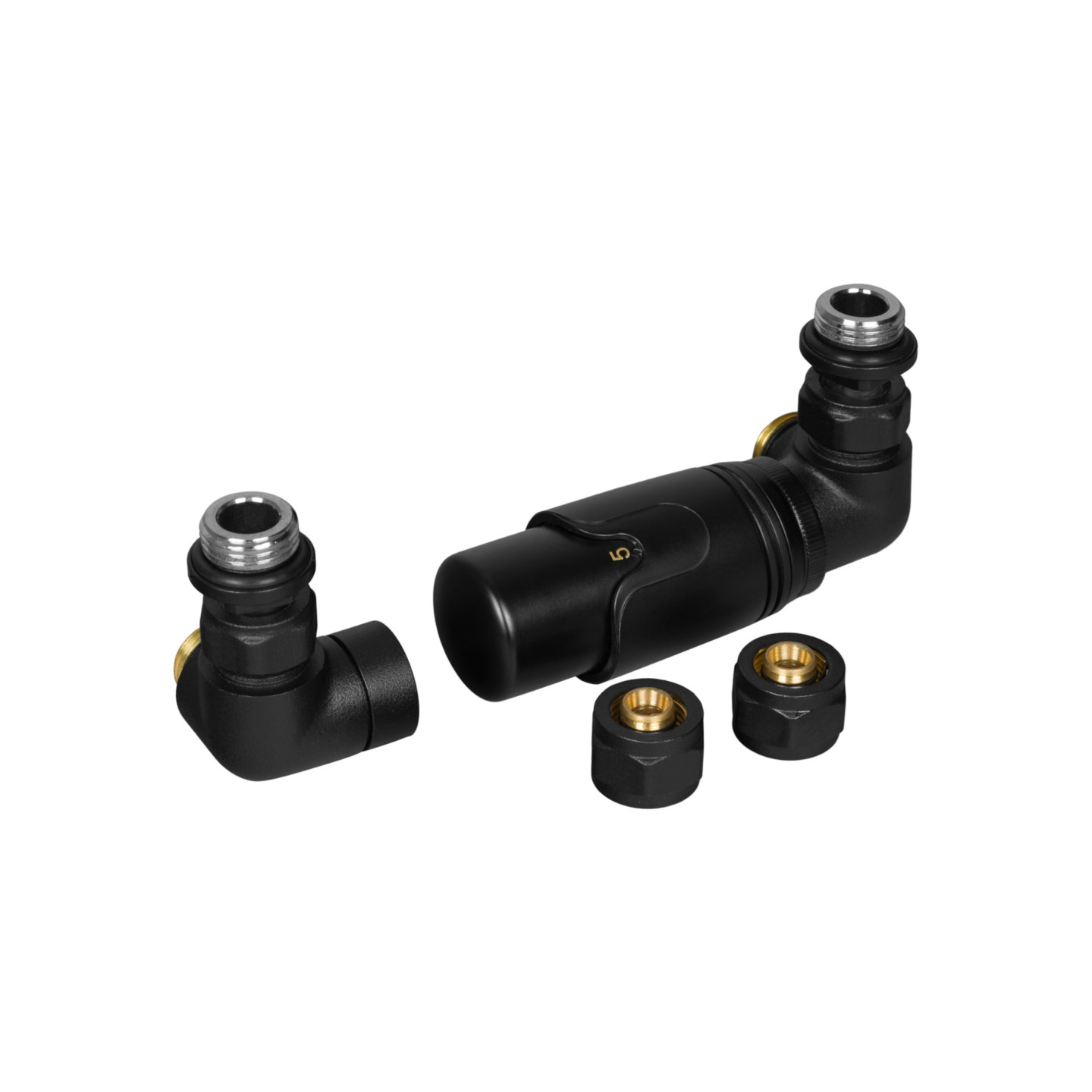 Zestaw termostatyczny Tri Axial Valve 3D TAV-B-P czarny prawy