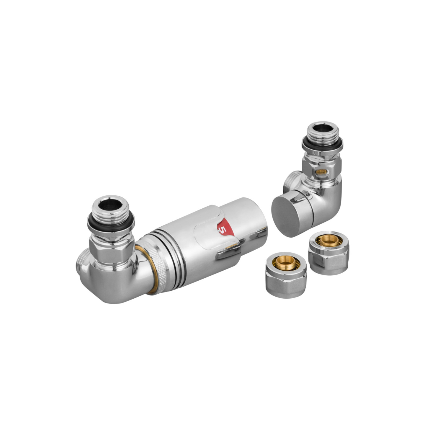 Zestaw termostatyczny Tri Axial Valve 3D TAV-CR-L chrom lewy