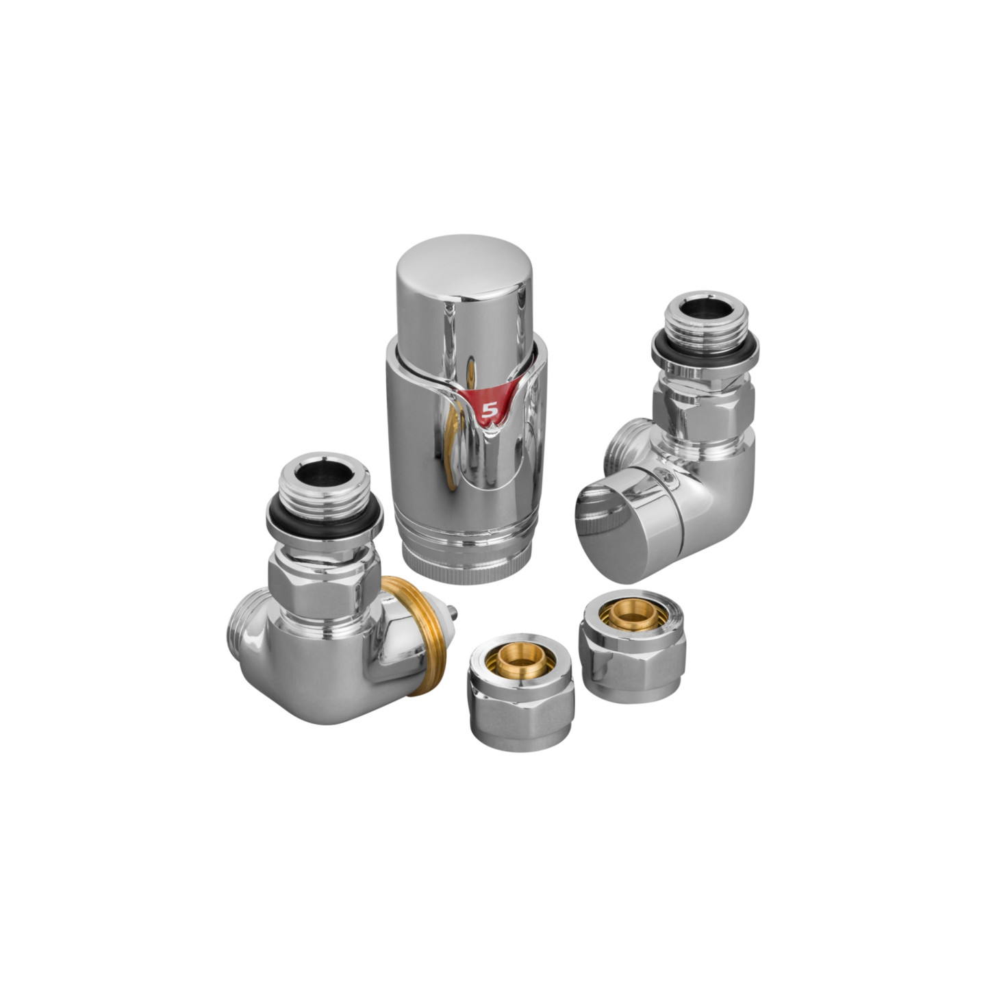 Zestaw termostatyczny Tri Axial Valve 3D TAV-CR-L chrom lewy