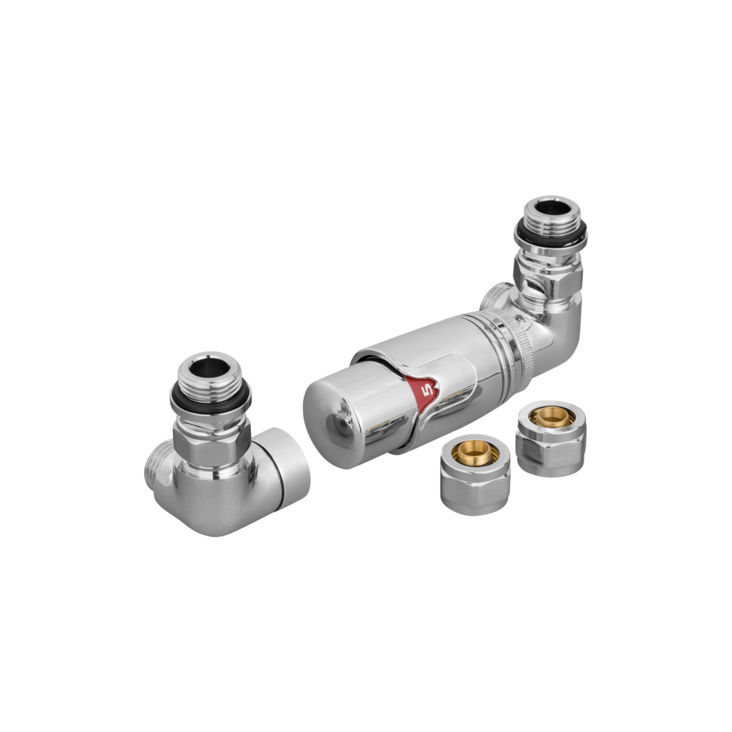 Zestaw termostatyczny Tri Axial Valve 3D TAV-CR-P chrom prawy
