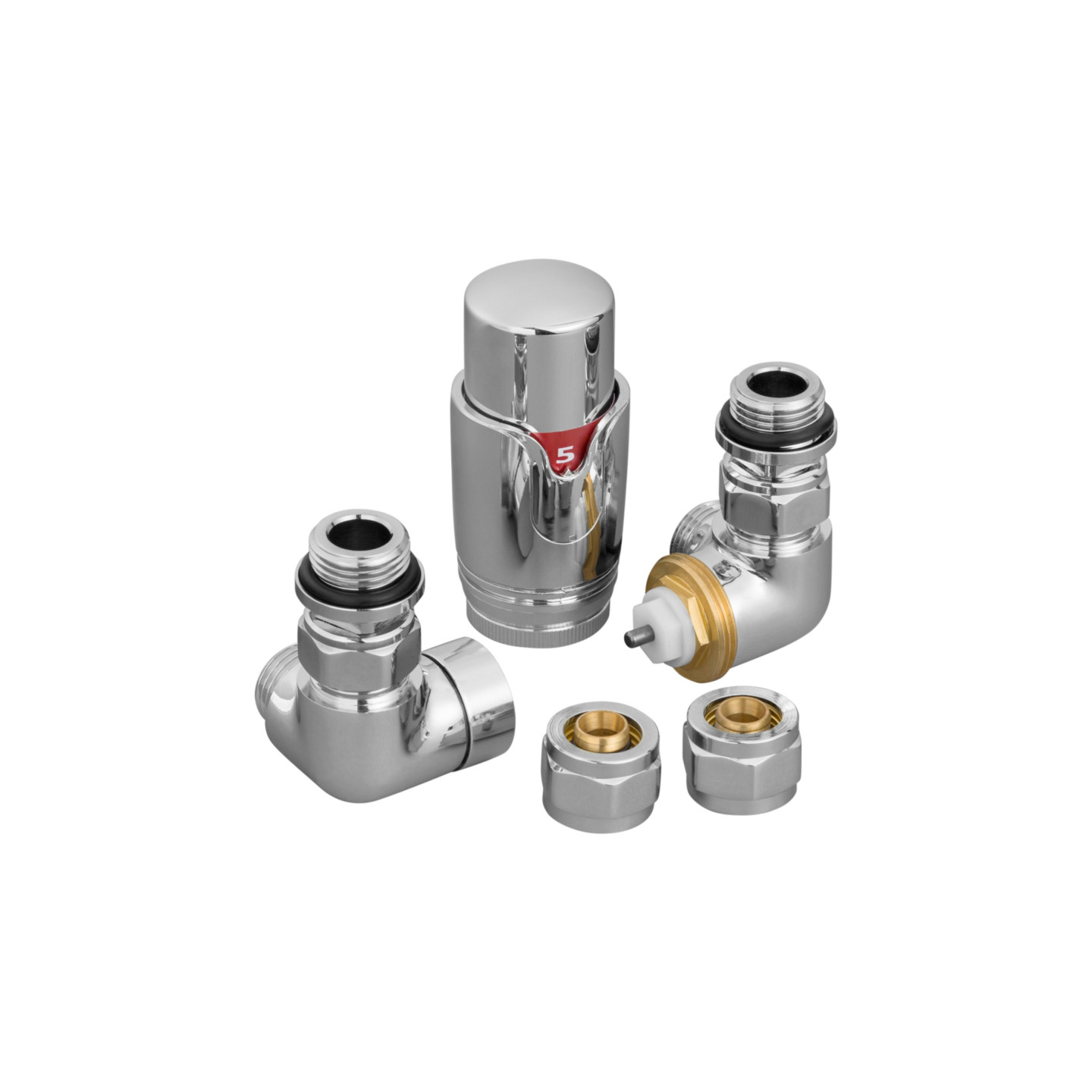 Zestaw termostatyczny Tri Axial Valve 3D TAV-CR-P chrom prawy
