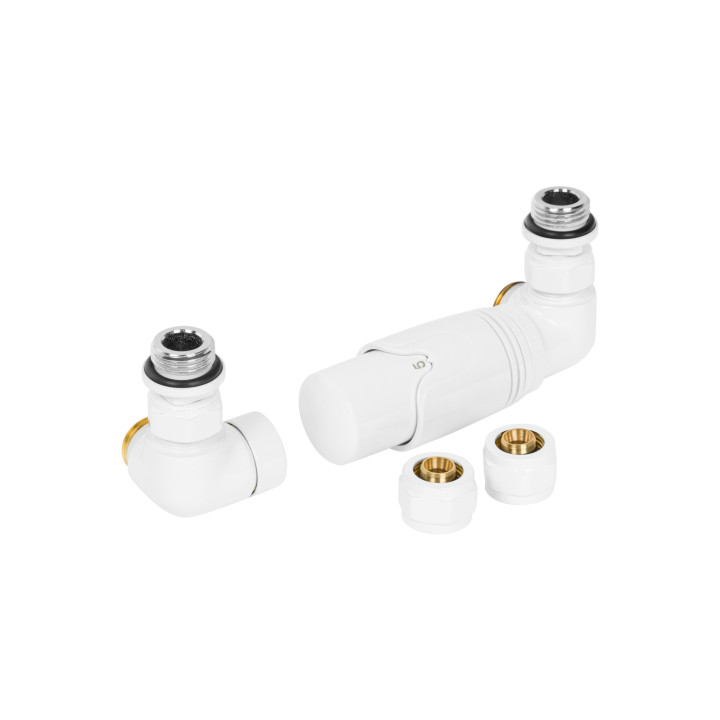 Zestaw termostatyczny Tri Axial Valve 3D TAV-W-P biały prawy