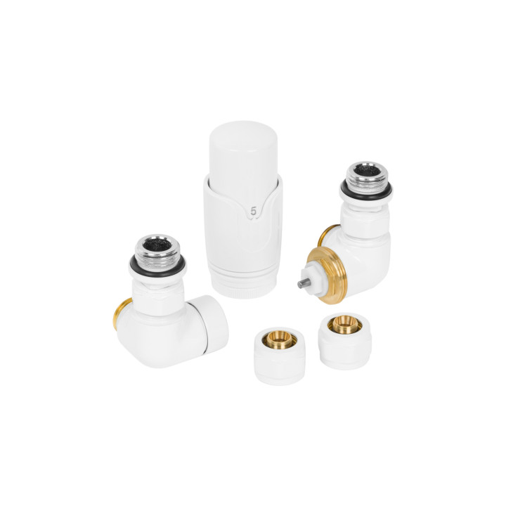 Zestaw termostatyczny Tri Axial Valve 3D TAV-W-P biały prawy