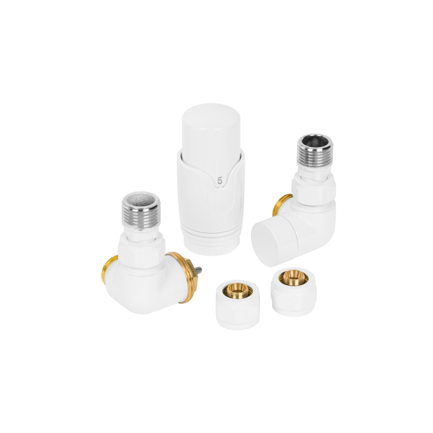 Zestaw termostatyczny Tri Axial Valve 3D TAV-W-L biały lewy