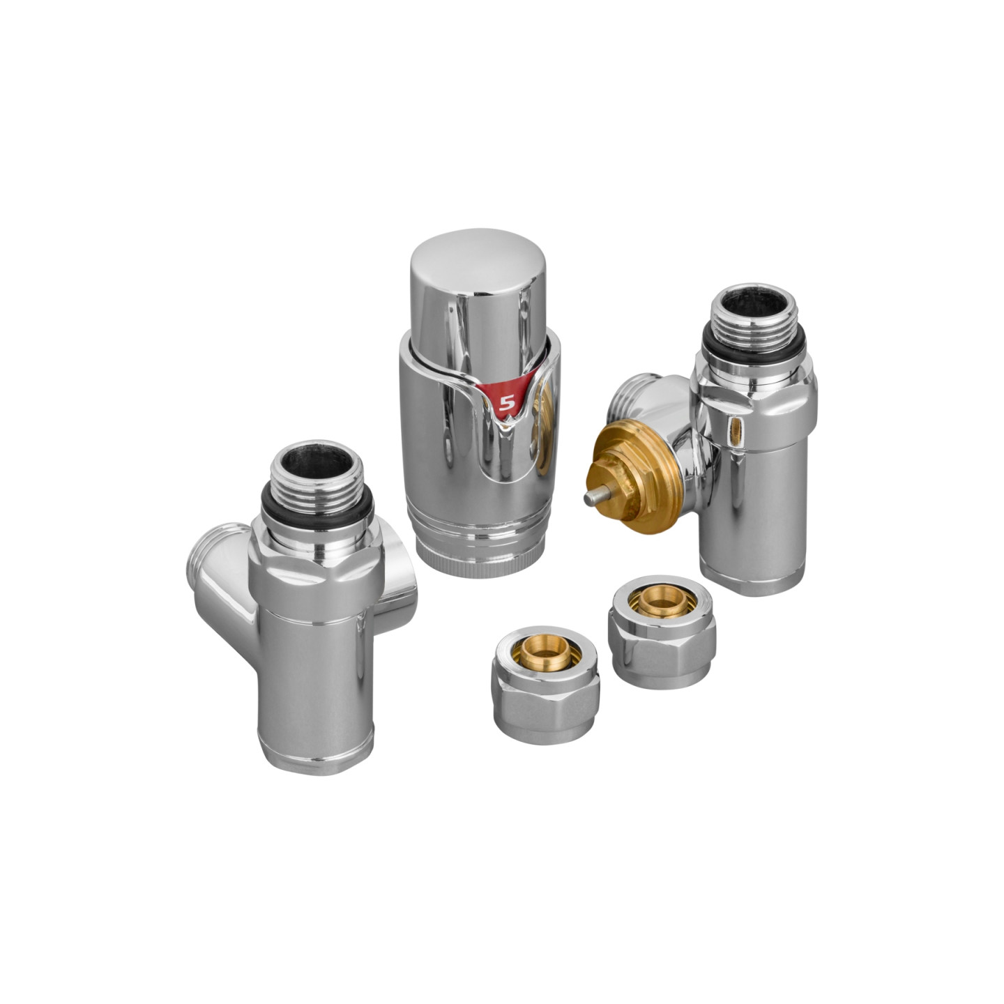 Zestaw termostatyczny HBV-CR-P chrom prawy