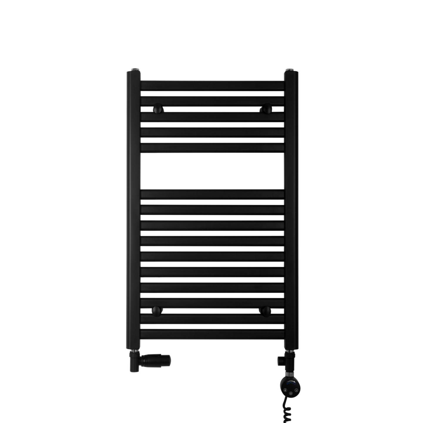 Grzejnik łazienkowy wodno-elektryczny Intention 800x500 czarny 400W