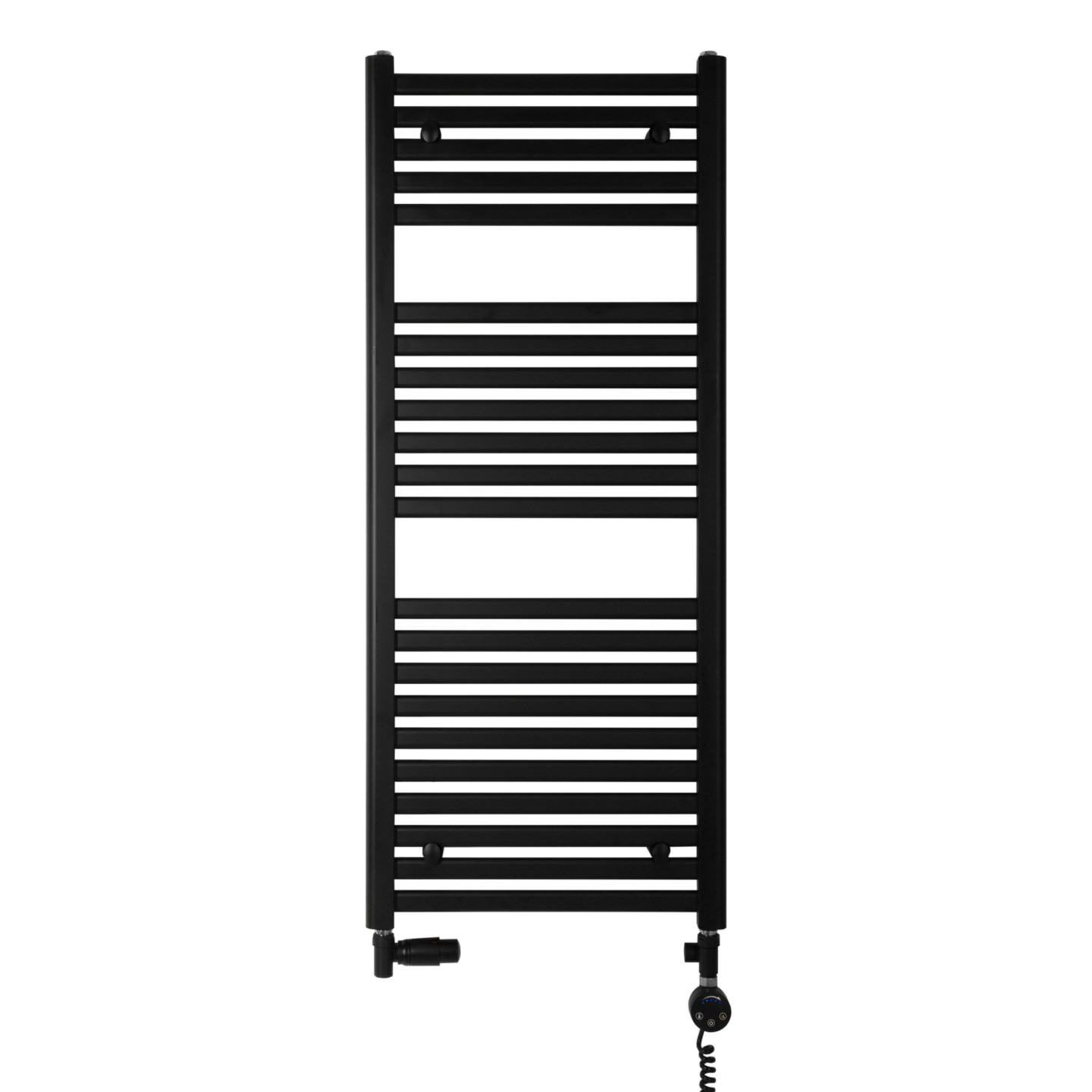 Grzejnik łazienkowy wodno-elektryczny Intention 1200x500 czarny 600W