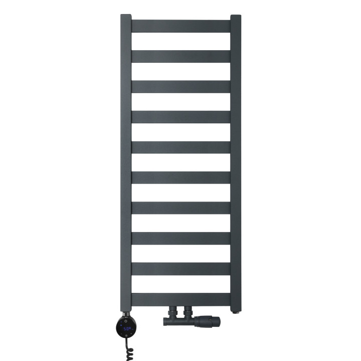 Grzejnik łazienkowy wodno-elektryczny Hati 972x400 grafit 300W