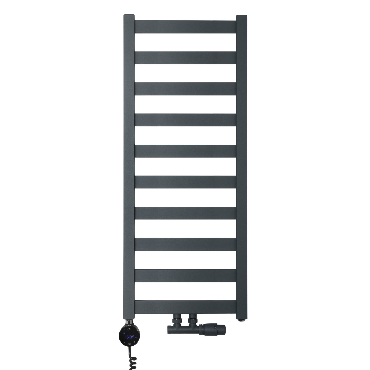 Grzejnik łazienkowy wodno-elektryczny Hati 972x400 grafit 300W