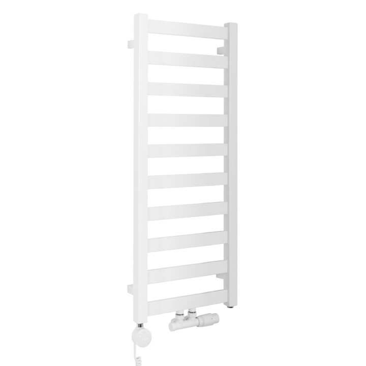Grzejnik łazienkowy wodno-elektryczny Hati 972x400 biały 300W