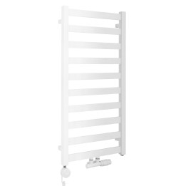 Grzejnik łazienkowy wodno-elektryczny Hati 972x500 biały 400W