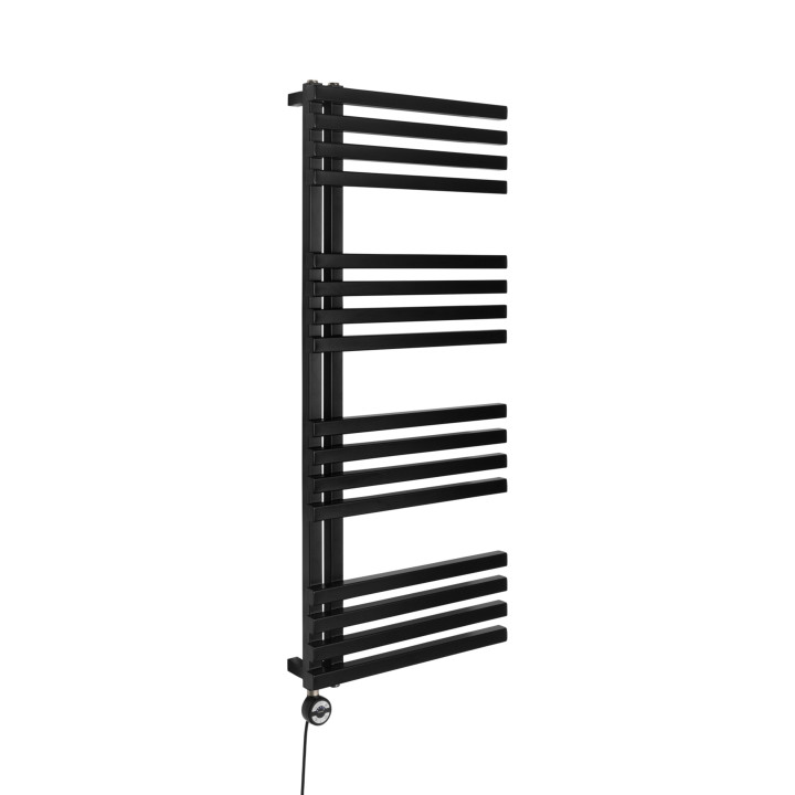 Grzejnik łazienkowy Lolly LO-1200x500-D50L/P-BM czarny