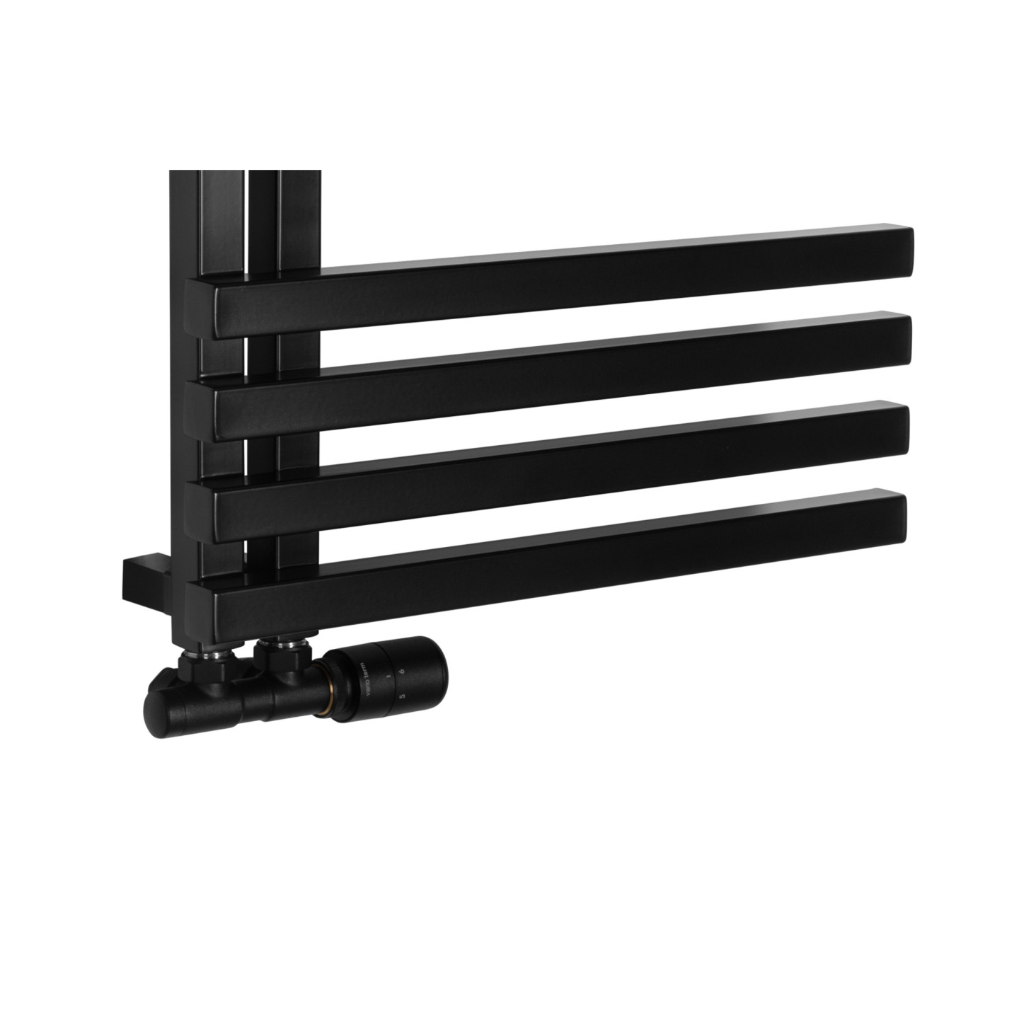 Grzejnik łazienkowy Lolly LO-1200x500-D50L/P-BM czarny