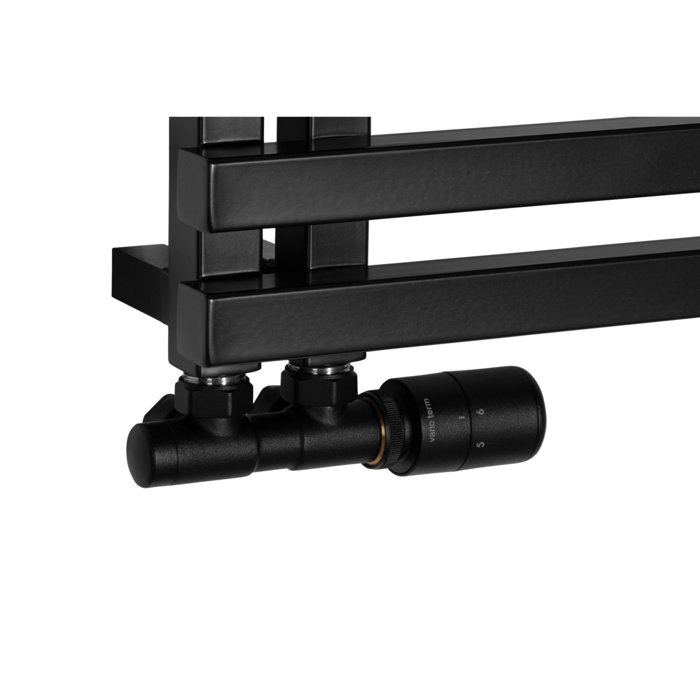 Grzejnik łazienkowy Lolly LO-1200x500-D50L/P-BM czarny