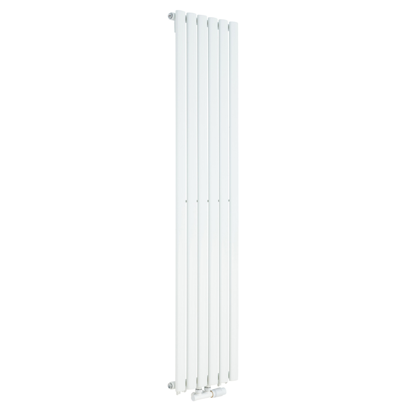 Grzejnik dekoracyjny Ultimate pojedynczy 160x36cm biały z zaworem zespolonym Multiflow białym prawym