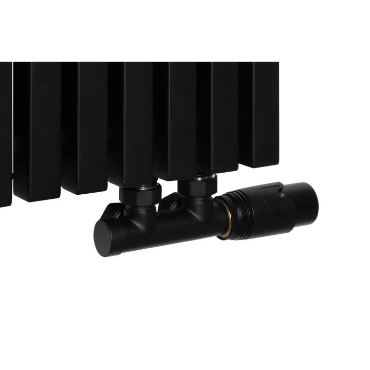 Grzejnik dekoracyjny Poem poziomy PO2 600x608mm 835W D50 czarny
