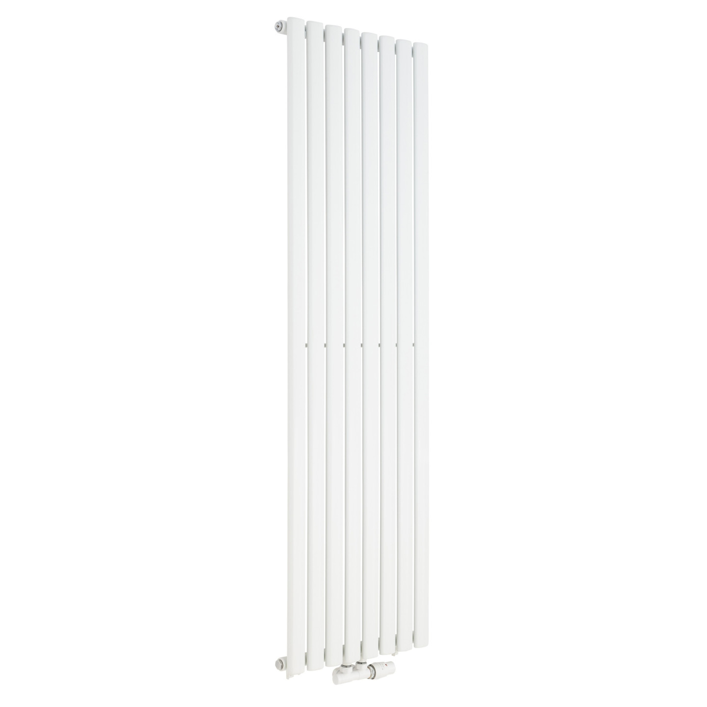 Grzejnik dekoracyjny Ultimate pojedynczy 160x48cm biały z zaworem zespolonym Multiflow prawym białym
