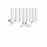 Grzejnik dekoracyjny Ultimate pojedynczy 160x48cm biały z zaworem zespolonym Multiflow prawym białym