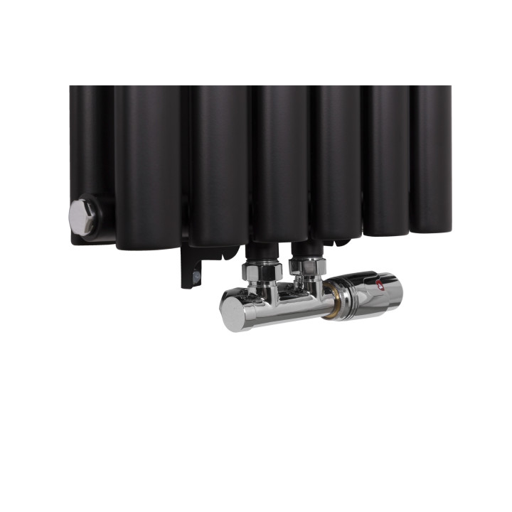 Grzejnik dekoracyjny Ultimate UT2E-1600x360-D50-B czarny mat