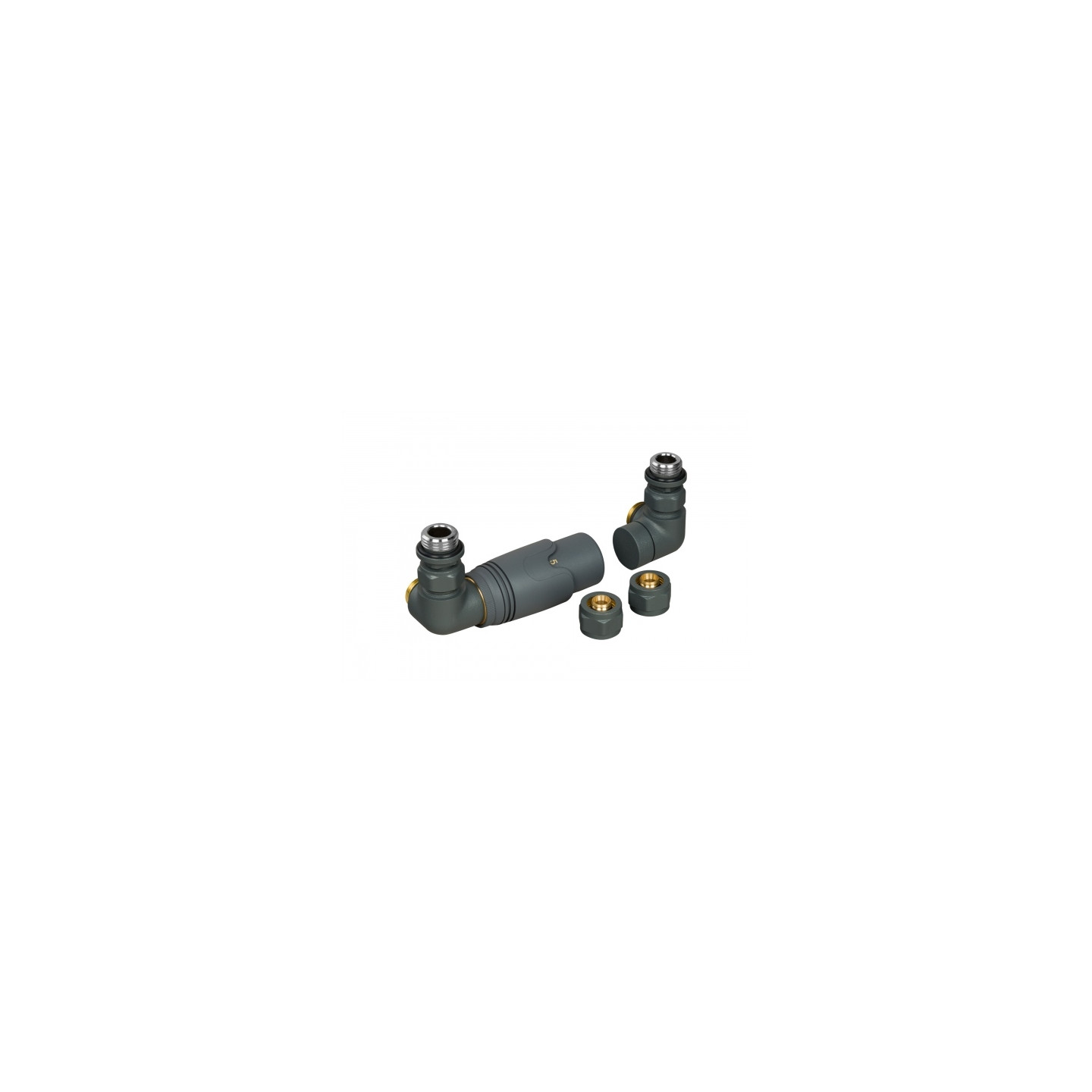 Zestaw termostatyczny Tri Axial Valve 3D TAV-G-L grafit lewy