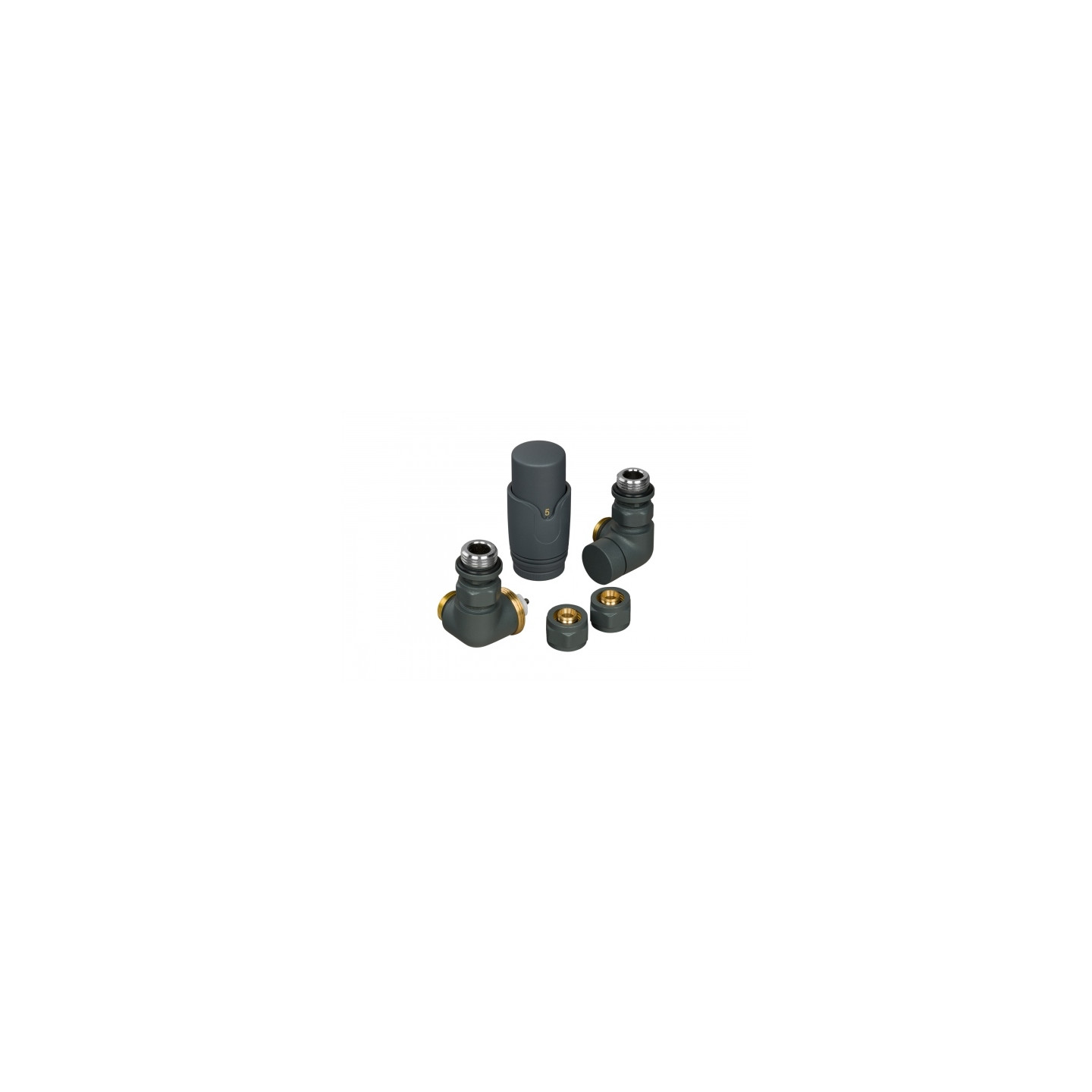 Zestaw termostatyczny Tri Axial Valve 3D TAV-G-L grafit lewy