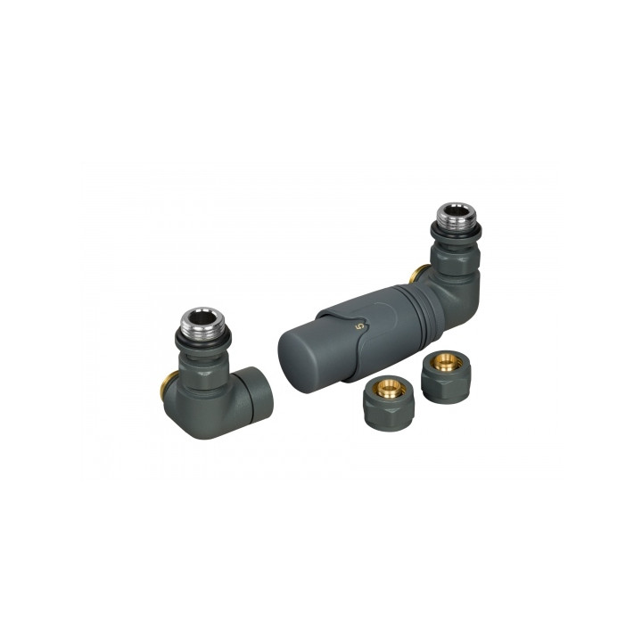 Zestaw termostatyczny Tri Axial Valve 3D TAV-G-P grafit prawy