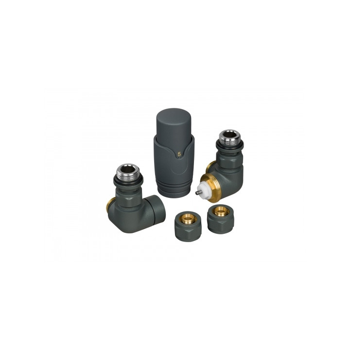 Zestaw termostatyczny Tri Axial Valve 3D TAV-G-P grafit prawy