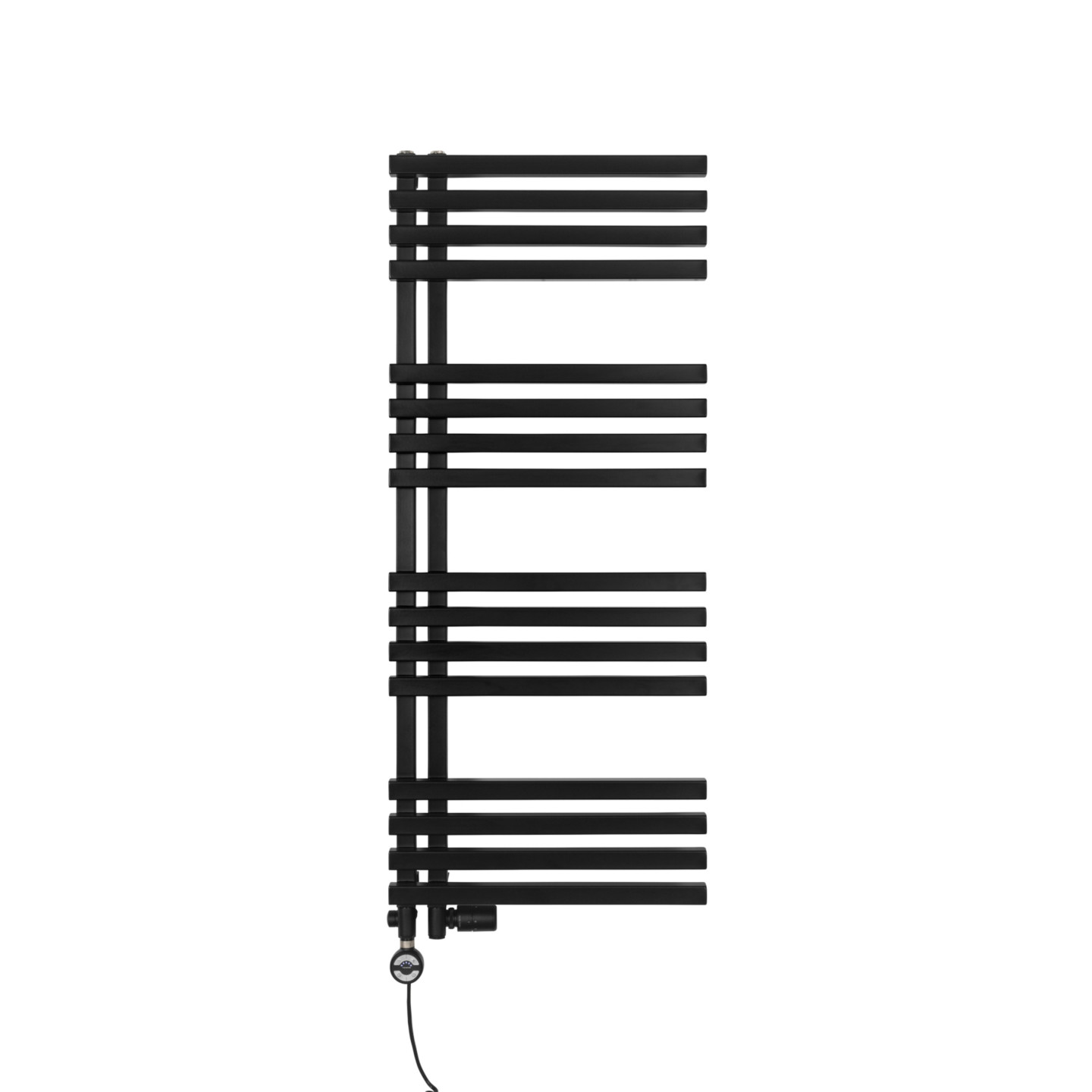 Grzejnik łazienkowy wodno-elektryczny Lolly 1200x500mm, 600W, czarny