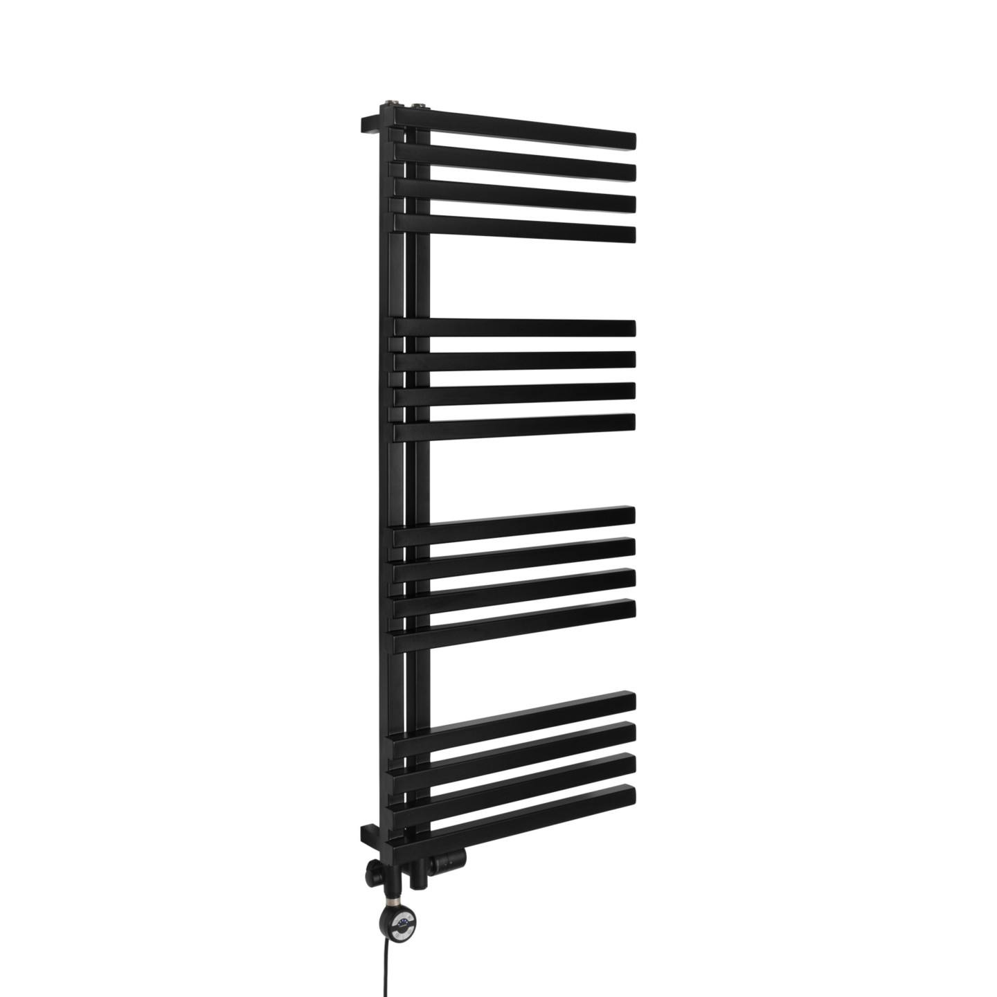 Grzejnik łazienkowy wodno-elektryczny Lolly 1200x500mm, 600W, czarny