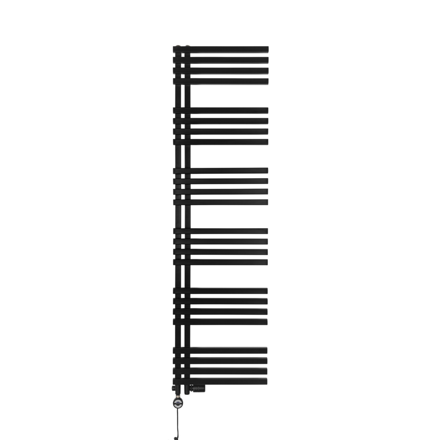 Grzejnik łazienkowy wodno-elektryczny Lolly 1800x500mm, 800W, czarny