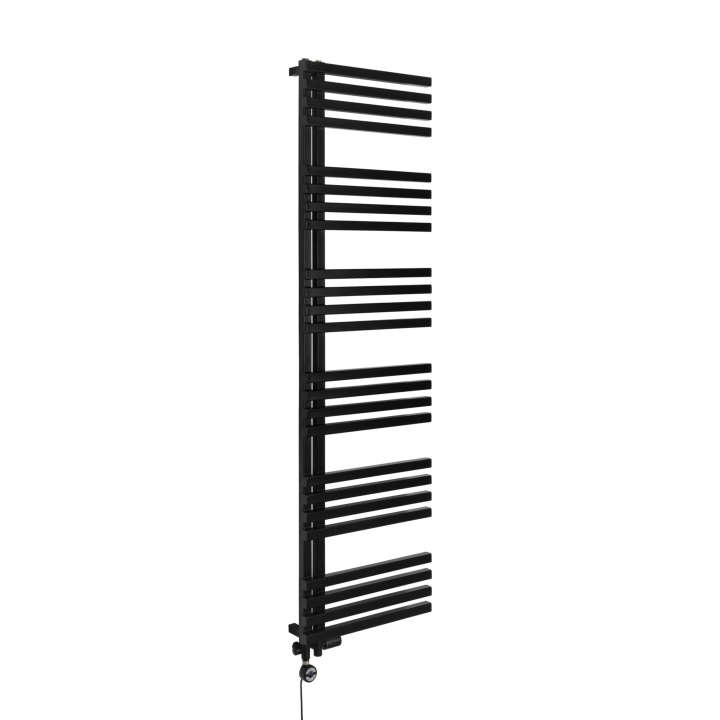 Grzejnik łazienkowy wodno-elektryczny Lolly 1800x500mm, 800W, czarny
