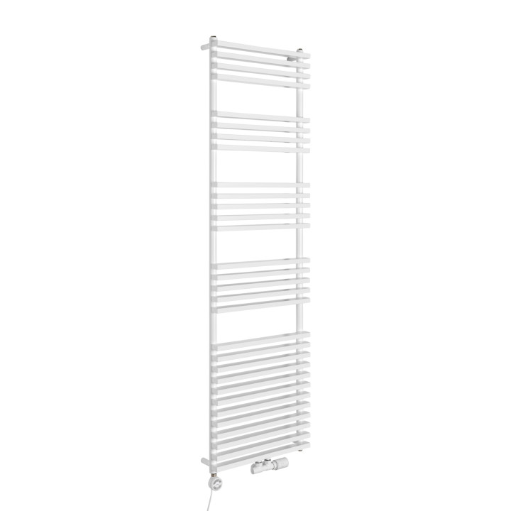 Grzejnik łazienkowy wodno-elektryczny Riva 1800x500 biały 1000W