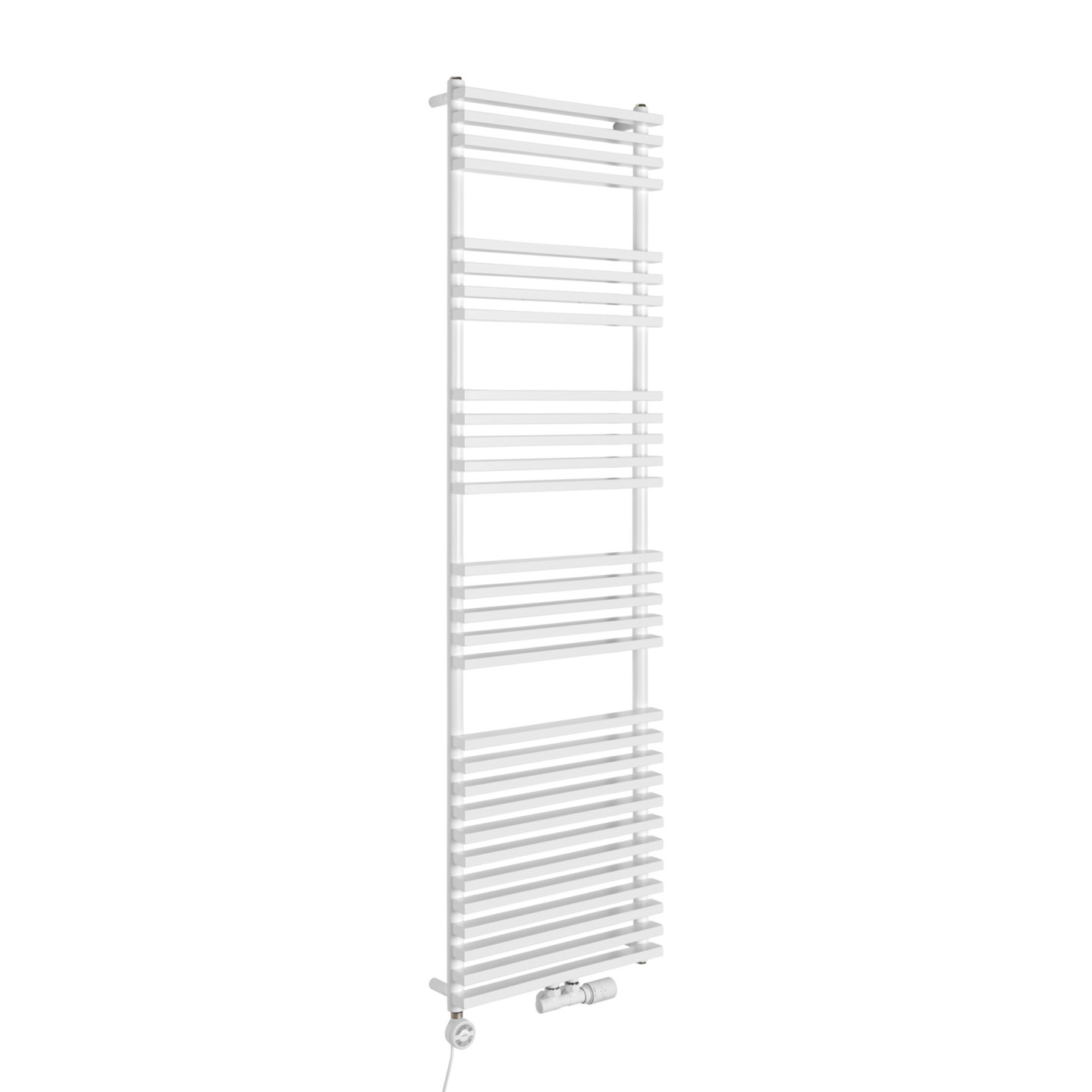 Grzejnik łazienkowy wodno-elektryczny Riva 1800x500 biały 1000W