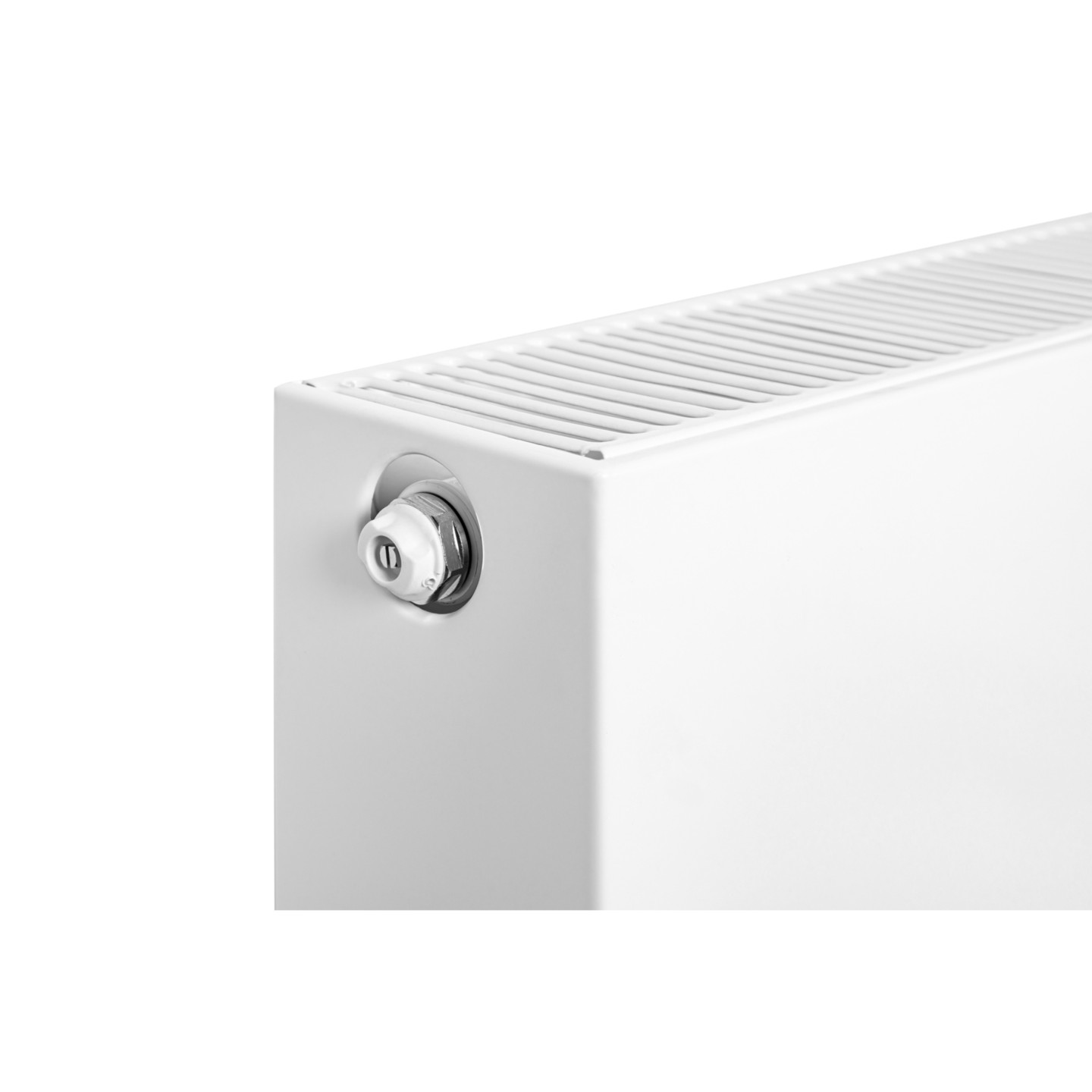 Grzejnik dekoracyjny poziomy Space SPL22E 600x600 biały prawy