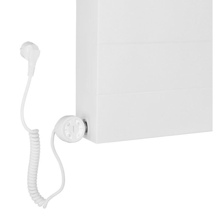 Grzejnik dekoracyjny poziomy Space SPL22E 600x600 biały prawy
