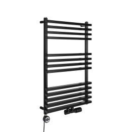 Grzejnik łazienkowy wodno-elektryczny Riva 800x500 czarny 400W