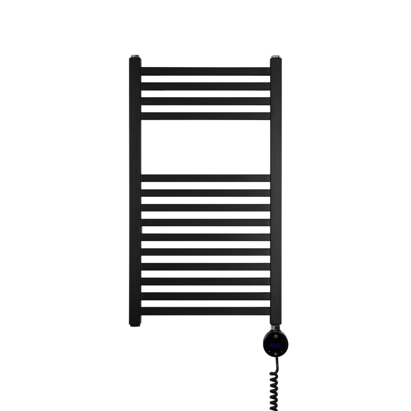 Grzejnik łazienkowy elektryczny Essence 700x400 czarny 300W prawy