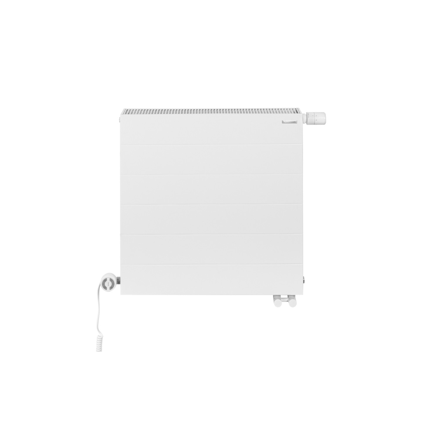 Grzejnik dekoracyjny poziomy Space SPL22E 600x600 biały prawy