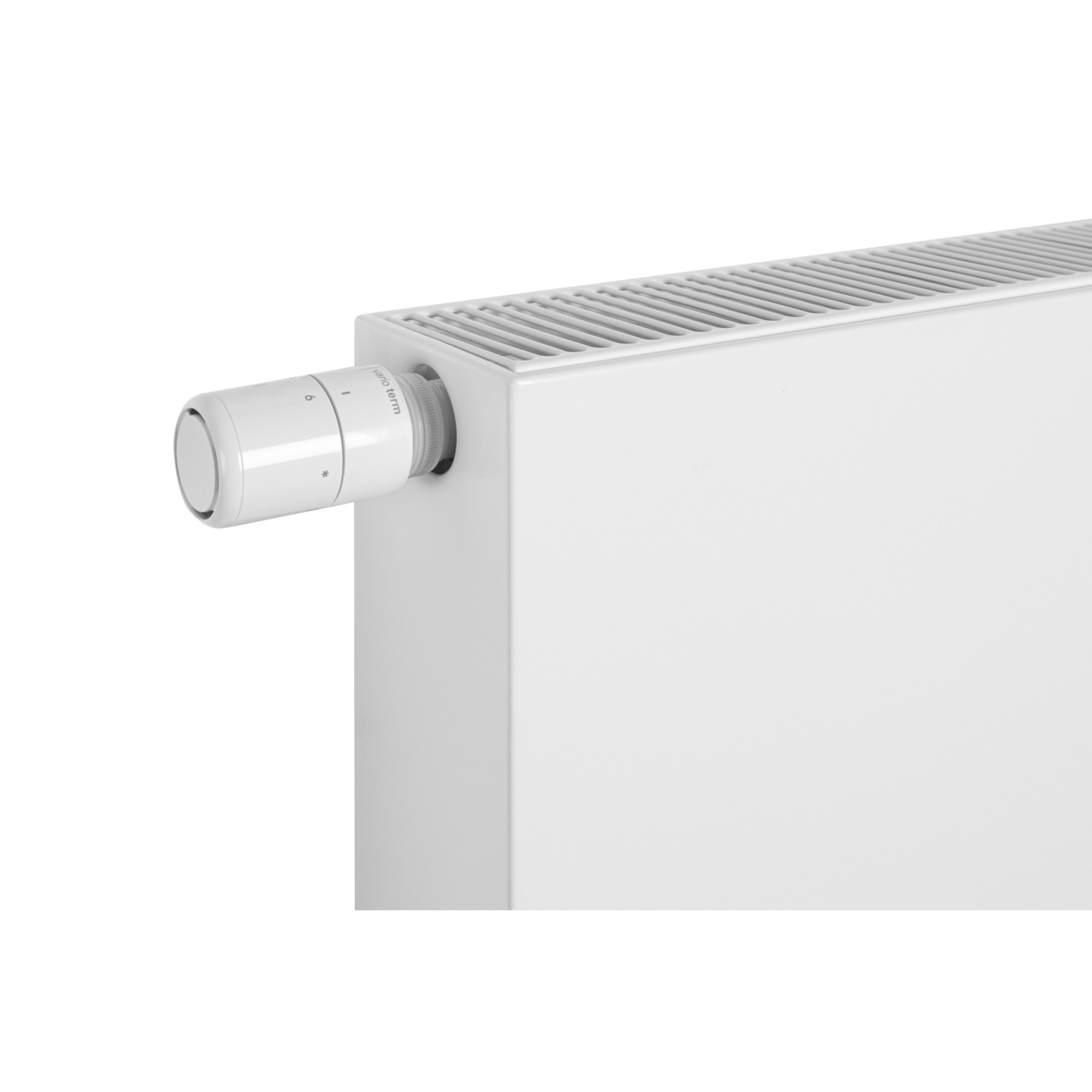 Grzejnik dekoracyjny poziomy Space SP22E 600x600 biały lewy