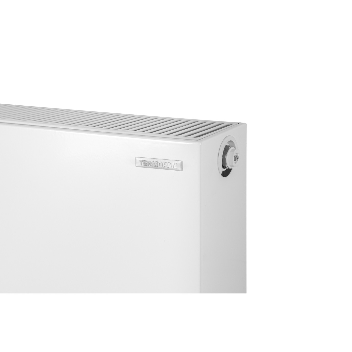Grzejnik dekoracyjny poziomy Space SP22E 600x600 biały lewy